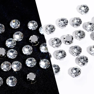 Qiao 4-10 มม.Claw rhinestones Flatback รอบคริสตัล Strass หินงานฝีมือลูกปัดเย็บบน rhinestones