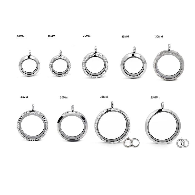 สร้อยคอ 30 มม. ธรรมดา บิด สกรู ปิด ล็อกเก็ต แก้ว ความจํา ลอย ล็อกเก็ต สําหรับ ไข่มุก เสน่ห์ ล็อกเก็ต