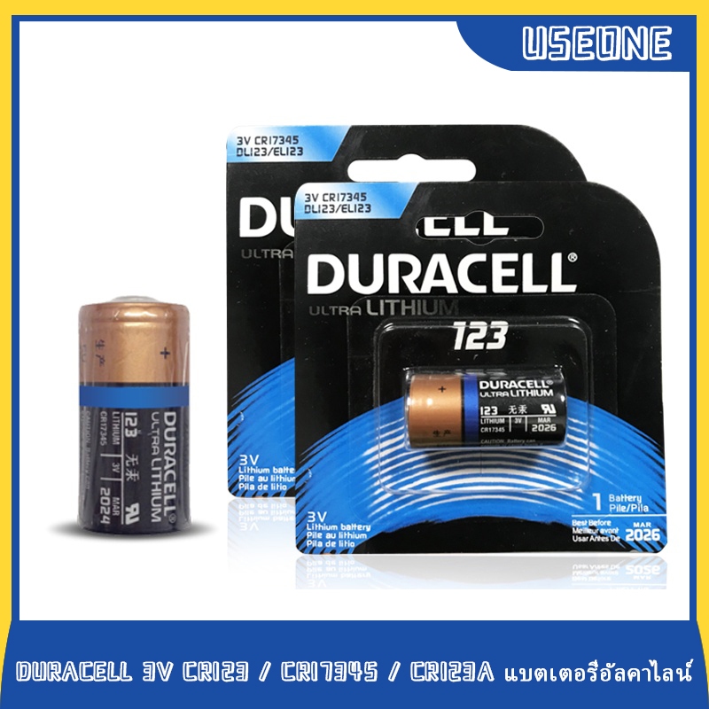 Duracell แบตเตอรี่ลิเธียม 3V CR123 CR123A DL 123 CRCR17345 สําหรับแฟลชกล้อง วิสัยทัศน์กลางคืน