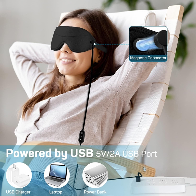 Kiprun 3 in 1 แผ่นมาสก์รอบดวงตา ทําความร้อน 3D ควบคุมอุณหภูมิ และตัวจับเวลา อุ่น USB สําหรับนอนหลับ ตาแห้ง ตาเหนื่อยล้า