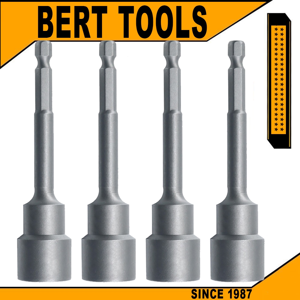 BERT ｜ 1/4 นิ้ว ลูกบล็อก ลูกบล็อก เบอร์ ลูกบล็อกหัวแม่เหล็ก บล็อกยิงหลังคา บล็อคขันน็อตหลังคา บล็อกน็อต 6-19mm