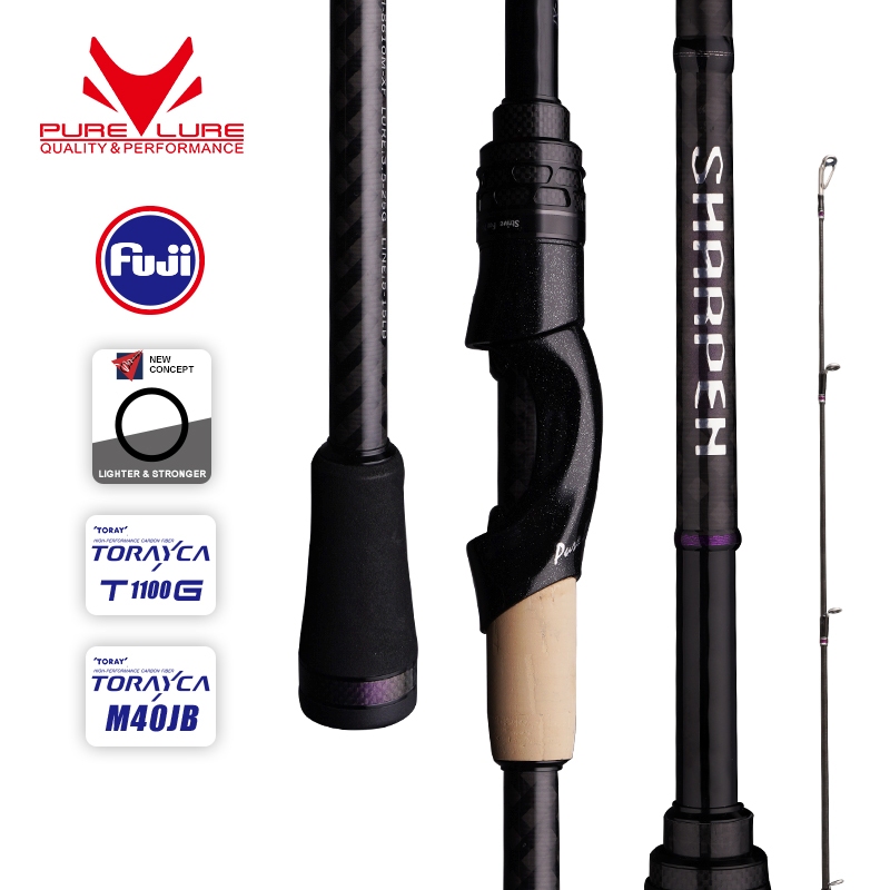Purelure SHARPEN คันเบ็ดตกปลา แบบนุ่ม XF MF สําหรับเดินทาง
