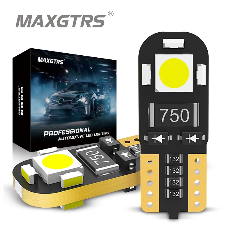 Maxgtrs ใหม่ หลอดไฟอ่านหนังสือ LED T10 194 W5W 5050+3014 5x10 ชิ้น สําหรับ BMW Audi Mercedes 2 ชิ้น
