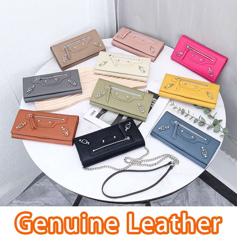พร้อมส่ง กระเป๋าสะพายไหล่ สะพายข้าง หนังวัวแท้ ใส่โทรศัพท์มือถือได้ สําหรับผู้หญิง