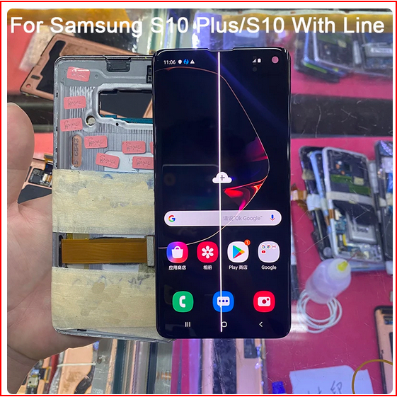 อะไหล่หน้าจอสัมผัส LCD สําหรับ Samsung S10 Plus LCDSM-G975F DS G975F S10 G973A G973F