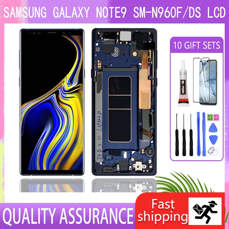 อะไหล่หน้าจอสัมผัส lcd พร้อมกรอบ สําหรับ Samsung Galaxy Note9 SM-N960F DS