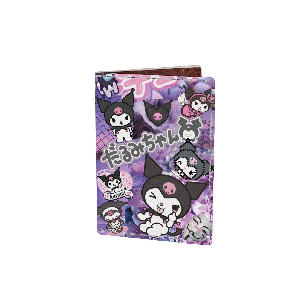 ใหม่ Sanrio ปกหนังสือเดินทาง Cinnamoroll Hello Kitty Melody Kulomi การ์ตูนพิมพ์ PU เคสป้องกันแบบพกพา ID Travel Credentials Card Holder