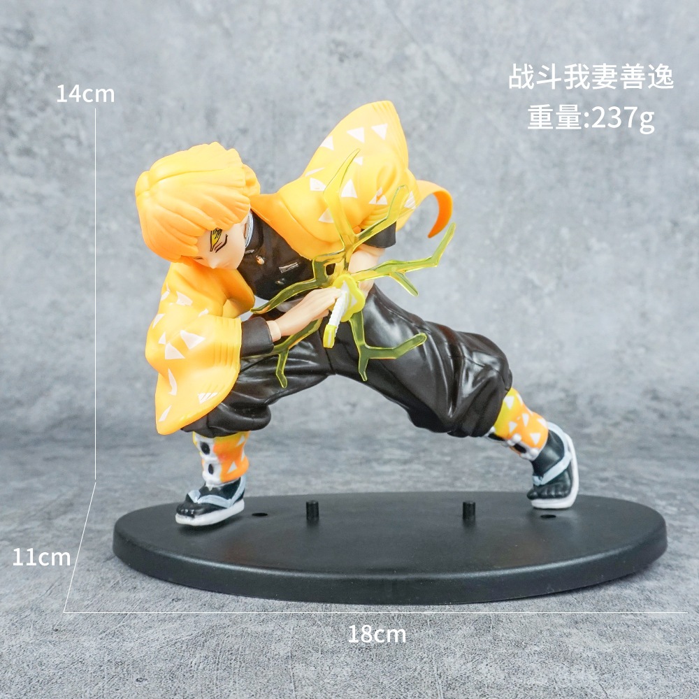 10-22 ซม.Anime Demon Slayer Kamado Tanjirou Nezuko Rengoku Kyoujurou Agatsuma Zenitsu Akaza Uzui Tengen PVC ตัวเลขการกระทําเดสก์ท็อปตุ๊กตาของเล่น - รูปที่ 5