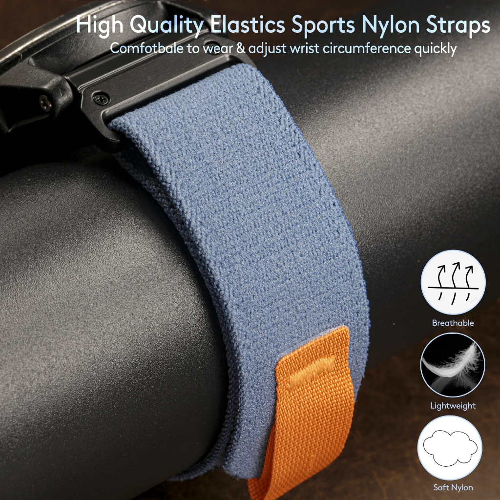 Hemsut Quickfit Trail Loops สําหรับ Garmin Tactix สายนาฬิกาสายไนลอนทอสําหรับ Fenix Forerunner 20 22 26