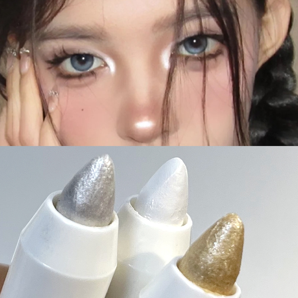 Sweet Mint Lying Silkworm Pencil / อายแชโดว์กลิตเตอร์แวววาว กาแล็กซี่ ปากกา / อายไลเนอร์ เงางาม กันน้ํา ติดทนนาน ปากกา แท่งแต่งหน้า