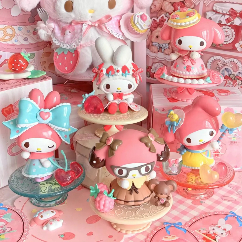 【ของแท้】MINISO ตุ๊กตาฟิกเกอร์ Melody Afternoon Tea Series ของขวัญ สําหรับตกแต่ง