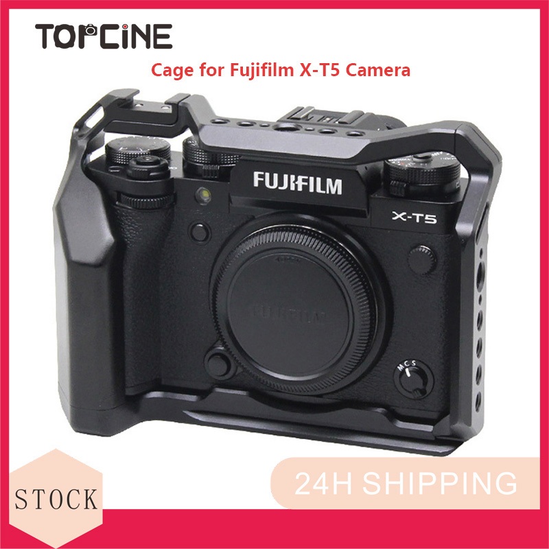 Topcine Full Camera Cage เข้ากันได้กับกล้อง Fujifilm X-T5, อลูมิเนียมอัลลอยด์กล้อง Rig สําหรับ Fujif