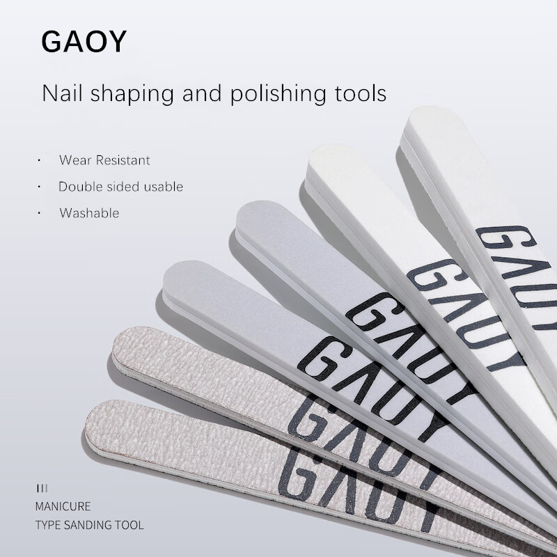 Gaoy แถบตะไบขัดเล็บ ฟองน้ําขัดเล็บ 3 แพ็ค ชุดเครื่องมือทําเล็บ