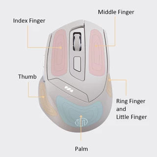 Inphic DR6 Bluetooth Wireless Mouse เมาส์เกมมิ่งไร้สาย บลูทูธ 2.4G เสียงเงียบ สําหรับ PC แล็ปท็อป