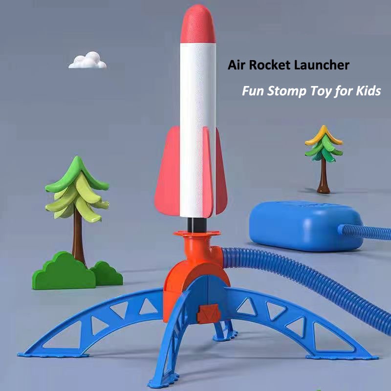เด็ก Air Rocket ปั๊มเท้า Launcher กลางแจ้ง Air Pressed Stomp Soarring Rocket ของเล่นเด็กเล่นชุดกระโดดกีฬาเกมของเล่นเด็ก