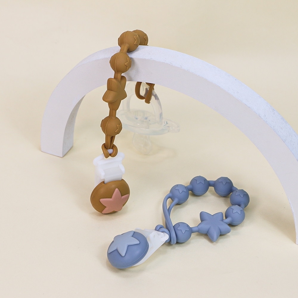 Bpa ฟรีซิลิโคน Baby Teether Pacifiers คลิปโซ ่ ซิลิโคน Pacifier ผู ้ ถือผลิตภัณฑ ์ สําหรับเด ็ ก - รูปที่ 3