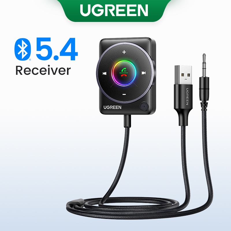 Ugreen ตัวรับสัญญาณบลูทูธ 5.4 HiFi พร้อมไมโครโฟน สําหรับ iPhone 12 13 14 15 Pro Max