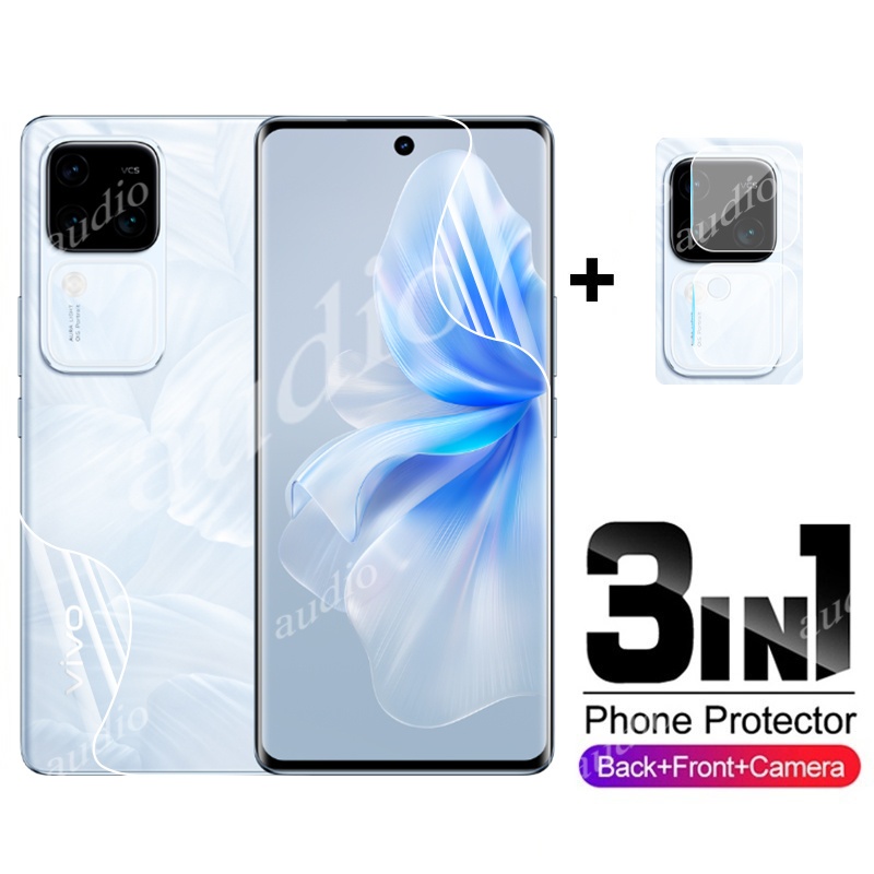 3in1 ด ้ านหน ้ าเลนส ์ Hydrogel ฟิล ์ มสําหรับ Vivo V30 Pro V30e V30Pro 5G 2024 สมาร ์ ทโฟนป ้ องกันหน ้ าจอสําหรับ Vivo V 30 Pro VivoV30 Pro VivoV30Pro VivoV30e 5G กล ้ องเลนส ์ ป ้ องกันแก ้ ว