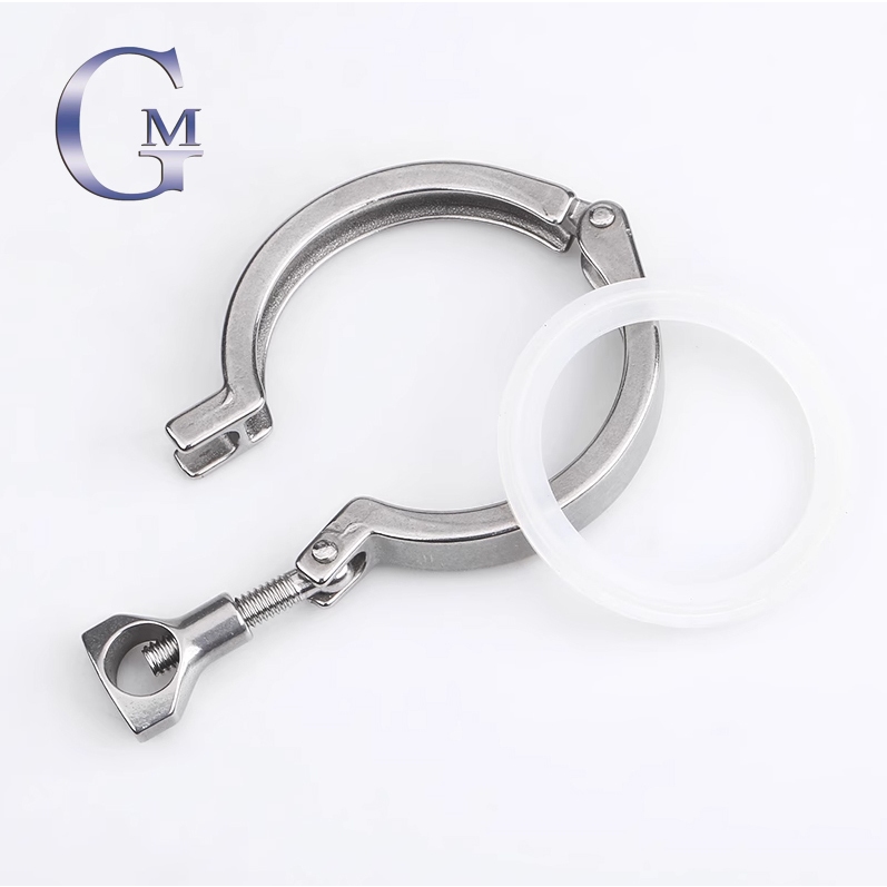 SS316 1 ชุด 1.5" 2" 2.5" 3" Tri Clamp + ปะเก็นซิลิโคน 50.5/64/77.5/91 มม. Ferrule OD SS316Stainless Steel Tri Clover สุขาภิบาล Fitting