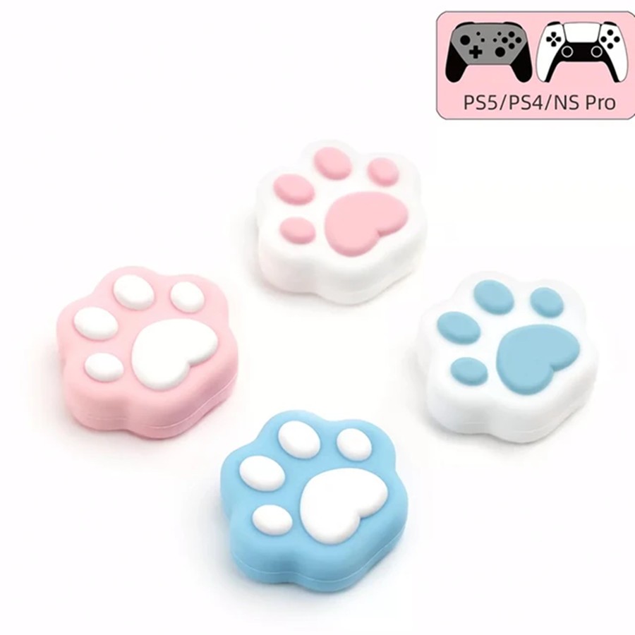 เคสจอยสติ๊ก รูปอุ้งเท้าแมว สําหรับ Sony Dualshock 5 4 3 PS5 PS4 PS3 Xbox 360 Switch Pro