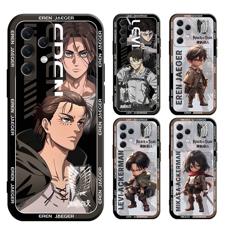 เคส samsung A13 A23 A33 A53 A73 A04 A04S A52s A52 A72 A12 M12 5G โทรศัพท์มือถือแบบนิ่ม ลายผ่าพิภพไททัน สําหรับ