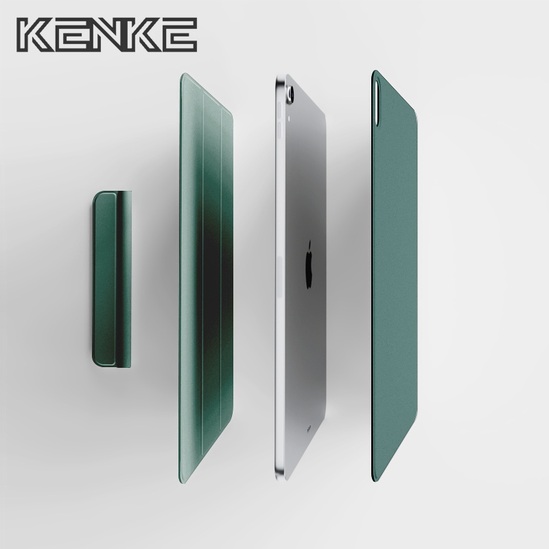 KENKE เคส iPad 3-in-1 เคส Frameless ที่ถอดออกได้สำหรับ iPad 10 Gen Mini 6 iPad 10.9 นิ้ว Air 4 gen air 5 Pro 11 นิ้ว Pro 12.9 กรณี 2020 2021 2022 2018 case น้ำหนักเบาและบางแม่เหล็กคลิปสองด้านกรณีขาตั้งแท็บเล็ตจับคู่ สำนักงานธุรกิจ