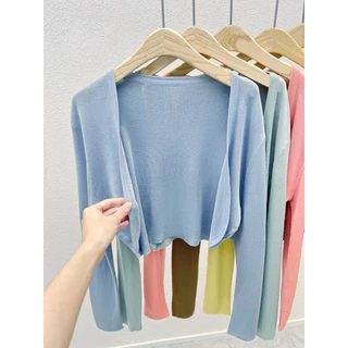 เสื้อแจ็กเก็ตคาร์ดิแกน ผ้าถัก ขนาดเล็ก แฟชั่นฤดูร้อน สําหรับผู้หญิง