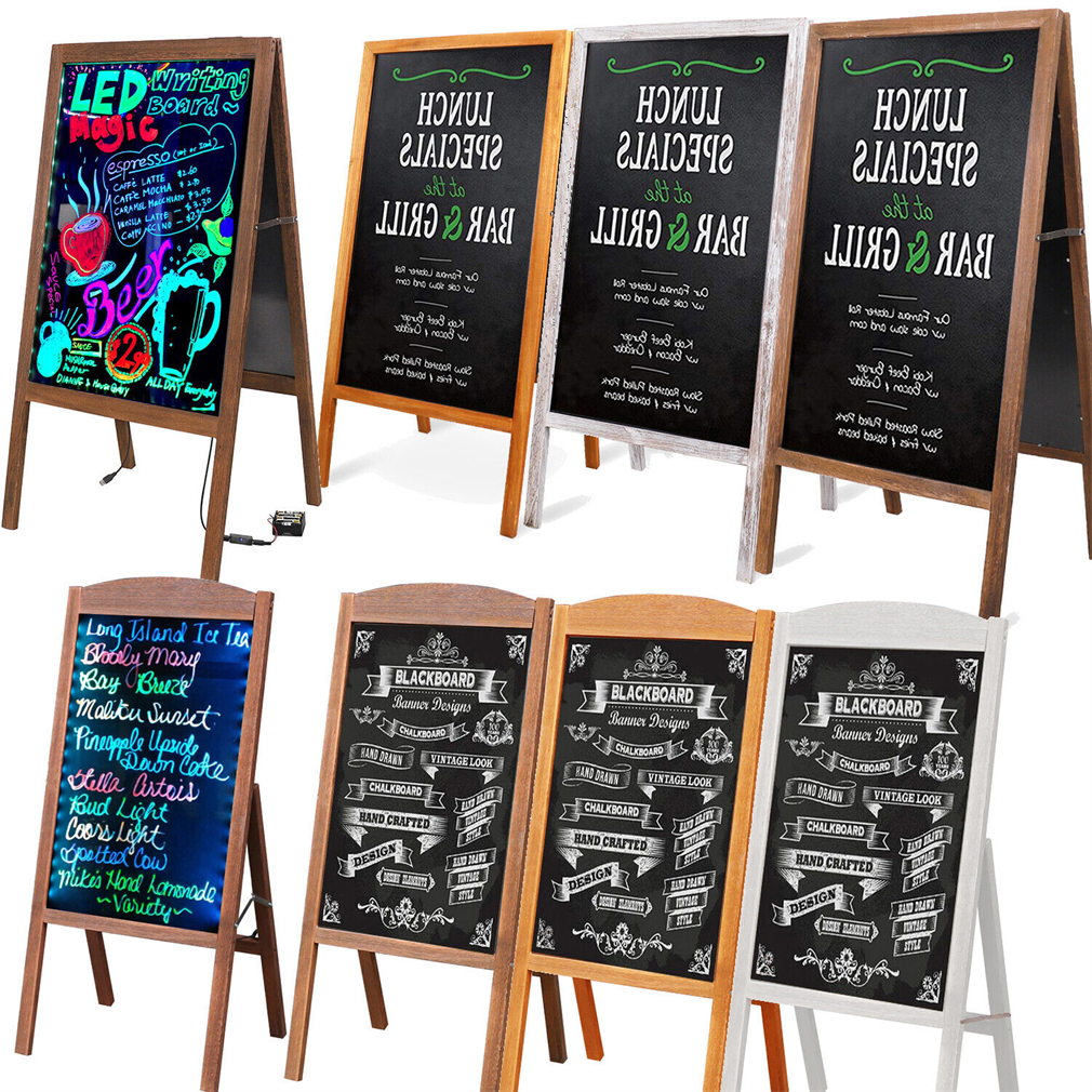 กระดานดำ กระดานดําแม่เหล็ก แบบสองด้าน สําหรับร้านอาหาร โรงเรียน Magnetic A-Frame Chalkboard
