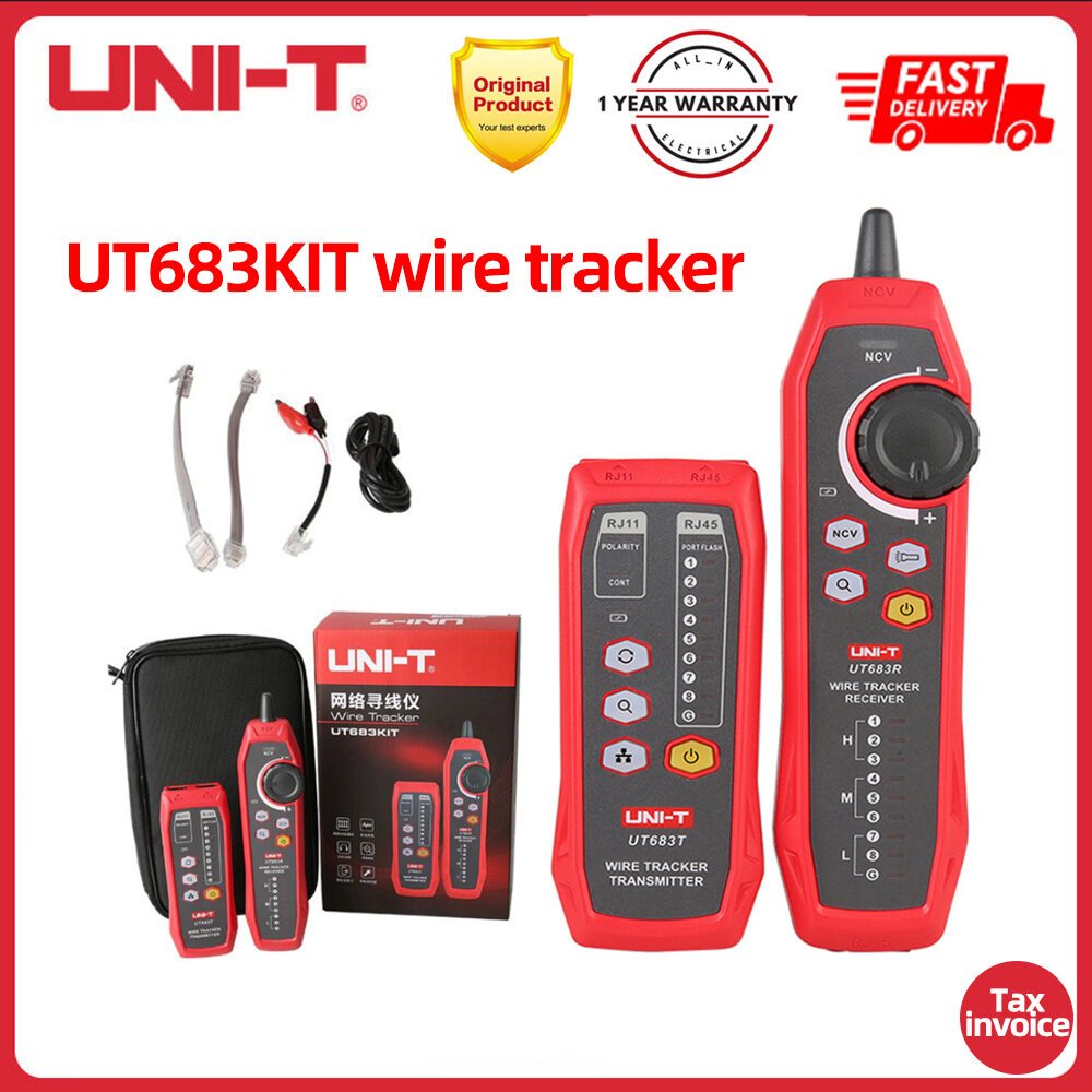 Uni-t UT683KIT อุปกรณ์ทดสอบสายเคเบิลเครือข่าย RJ45 RJ11