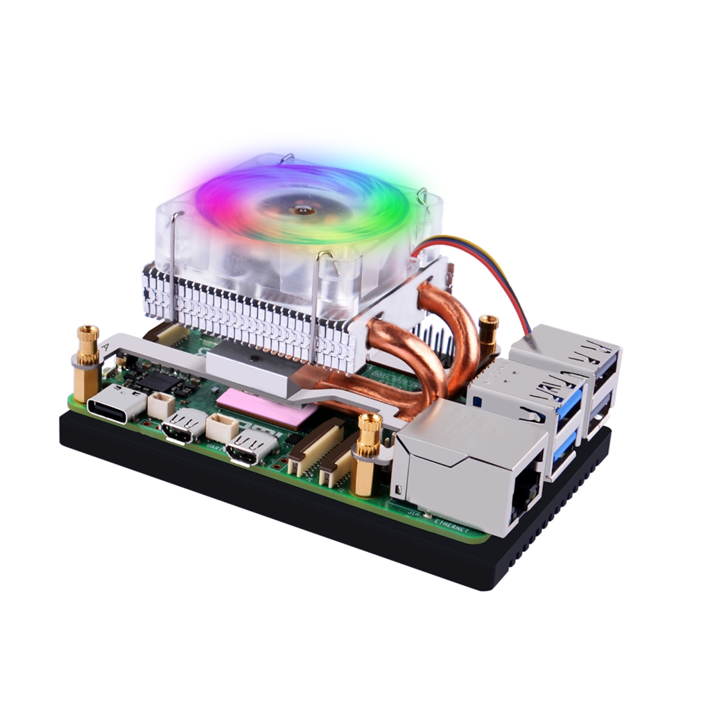 พัดลมระบายความร้อน ICE Tower Raspberry Pi 5 Raspberry Pi 5 52Pi พร้อมฮีทซิงค์