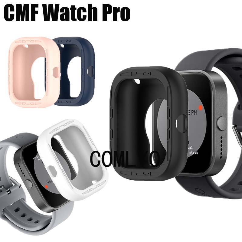 สําหรับ CMF Watch Pro เคสซิลิโคน ครึ่งฝาครอบ ป้องกัน กันชน ฟิล์มกันรอยหน้าจอ