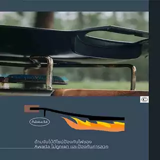 กระทะย่างไม่ติด Awada สำหรับตั้งแคมป์กลางแจ้ง กระทะปิ้งย่างอเนกประสงค์สไตล์เกาหลี ใช้ได้กับเตาไฟฟ้าและเตาแก๊ส