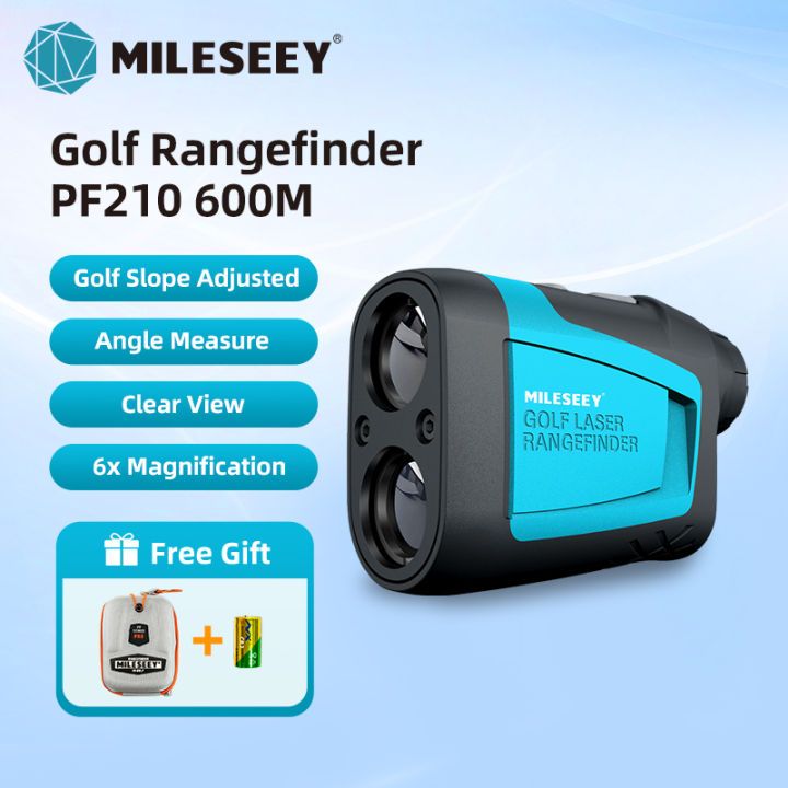Mileseey PF210 Golf Rangefinder Laser 600M/Yards,แบตเตอรี่ในตัว Mini Distance Meter Case Professional กล้องโทรทรรศน์วัดอุปกรณ์,สําหรับกีฬากอล์ฟสําหรับการล่าสัตว์