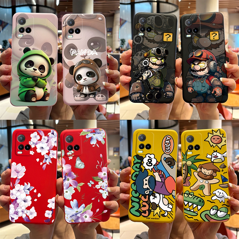สําหรับ VIVO Y33s 4G Y33t Y32 Y21 Y21a Y21e Y21G Y21s Y21t เคสโทรศัพท์ซิลิโคน TPU แบบนิ่ม ลายแพนด้า