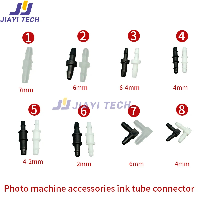 JIAYI 20 ชิ้น/แพ็คตรง/L รูปร่างหลอดหมึกเชื่อมต่อ Eco Solvent ท่อ UV Joint Tube เชื่อมต่อท่อสําหรับ XP600/DX5/DX7 Prin