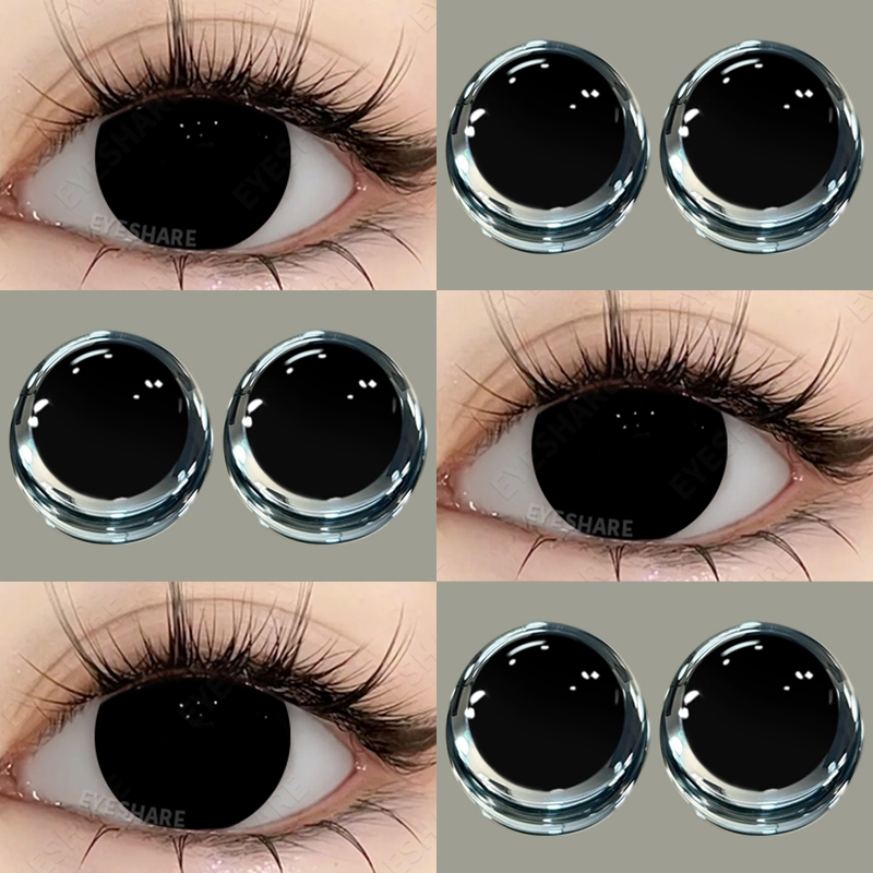 Eyeshare คอนแทคเลนส์คอสเพลย์ สีดํา และสีขาว สําหรับปาร์ตี้ฮาโลวีน