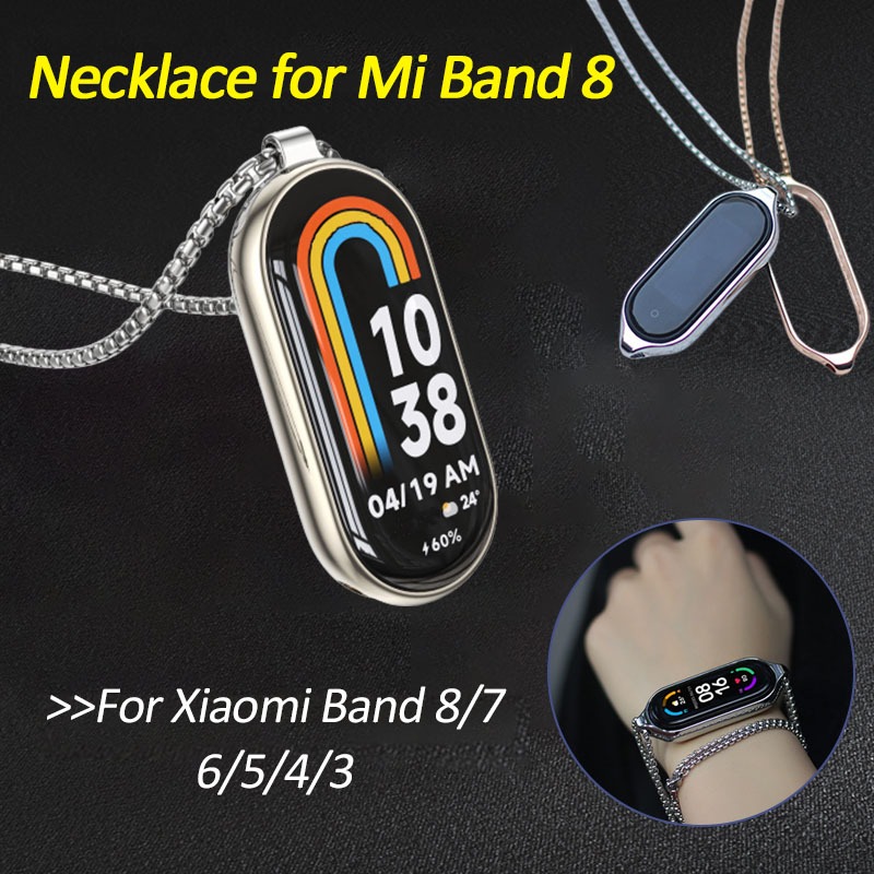 สร้อยคอโลหะสเตนเลส 3 แบบเปลี่ยน สําหรับ Mi Band 9 8 7 6 5 4 Xiaomi Band 9/8
