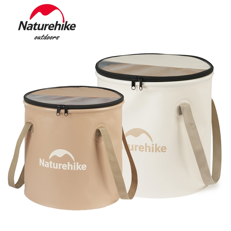 Naturehike ถังเก็บน้ํา ทรงกลม พับได้ พร้อมฝาปิด 10 ลิตร 20 ลิตร สําหรับตั้งแคมป์ ปิกนิก ตกปลา ชายหาด กลางแจ้ง