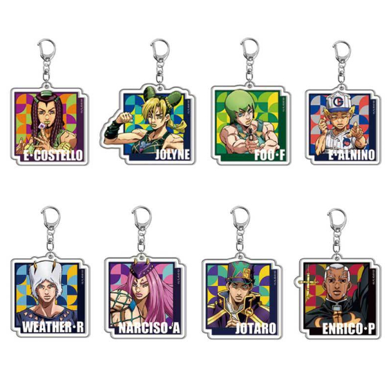 พวงกุญแจอะคริลิค รูป Jojo's Bizarre Adventure Jonathan Josta Brando William