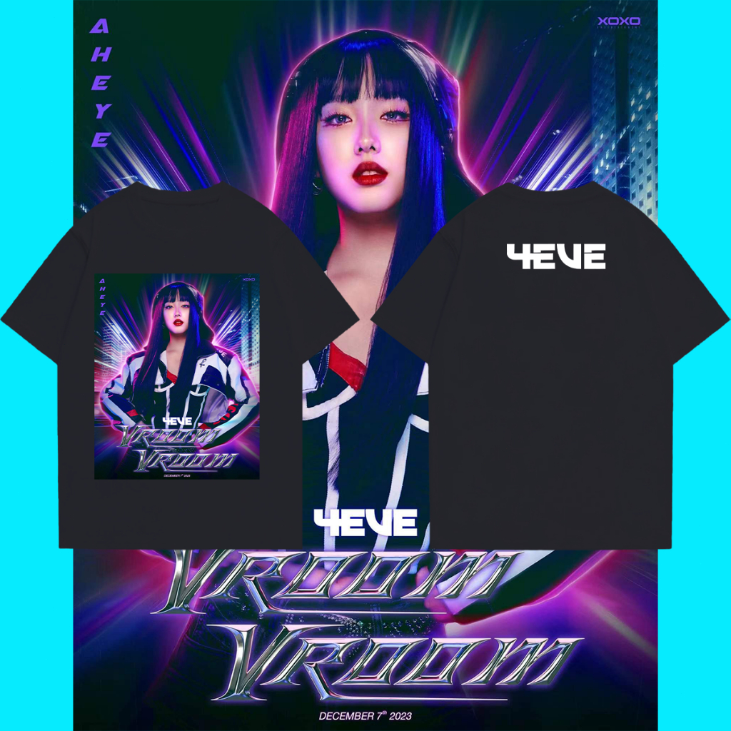 4EVE สำหรับ aye-4EVE สำหรับ aye ผ้าฝ้ายแขนสั้นพิมพ์เสื้อยืด