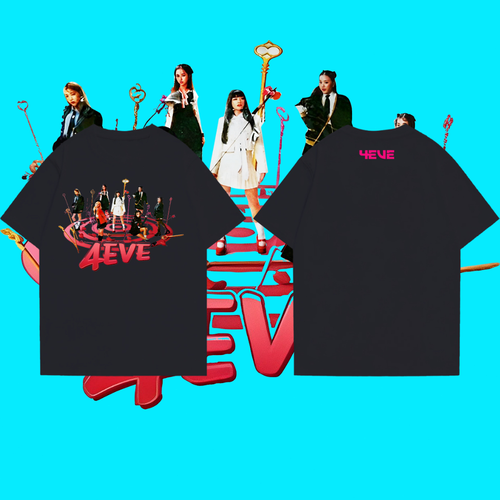 เสื้อ 4EVE อัลบั้ม Cotton พิมพ์ลายกราฟฟิค สไตล์เกาหลี แฟชั่น Unisex ไซซ์