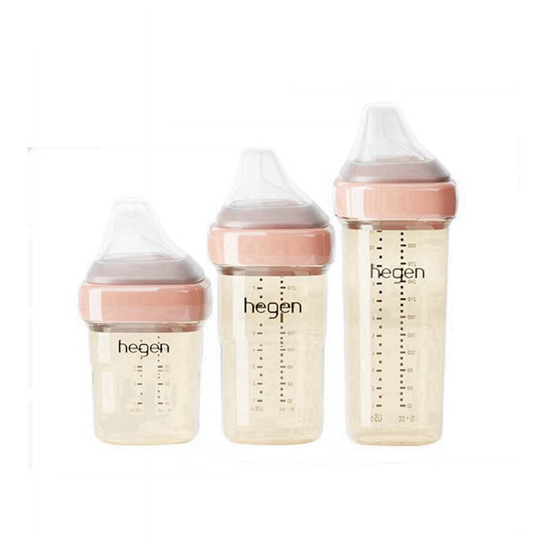 ขวดนม Hegen Bottle PCTO PPSU สําหรับเด็กทารก 5oz/8oz/11oz - สีชมพู