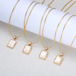 สร้อยคอ ทอง 14K จี้รูปตัวอักษร 26 ตัว ทรงกลม เครื่องประดับแฟชั่น สําหรับผู้ชาย ผู้หญิง ของขวัญวันเกิด ขายส่ง