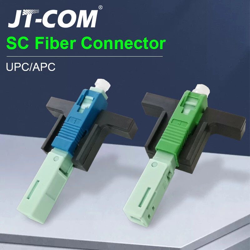 Jt-com 50pices Fibre Optic Sc Connector ผีเสื้อ Fiberhome Single-Mode FTTH ไฟเบอร์เครื่องมือ Fiber Optical Connector