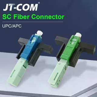 Jt-com 50pices Fibre Optic Sc Connector ผีเสื้อ Fiberhome Single-Mode FTTH ไฟเบอร์เครื่องมือ Fiber Optical Connector