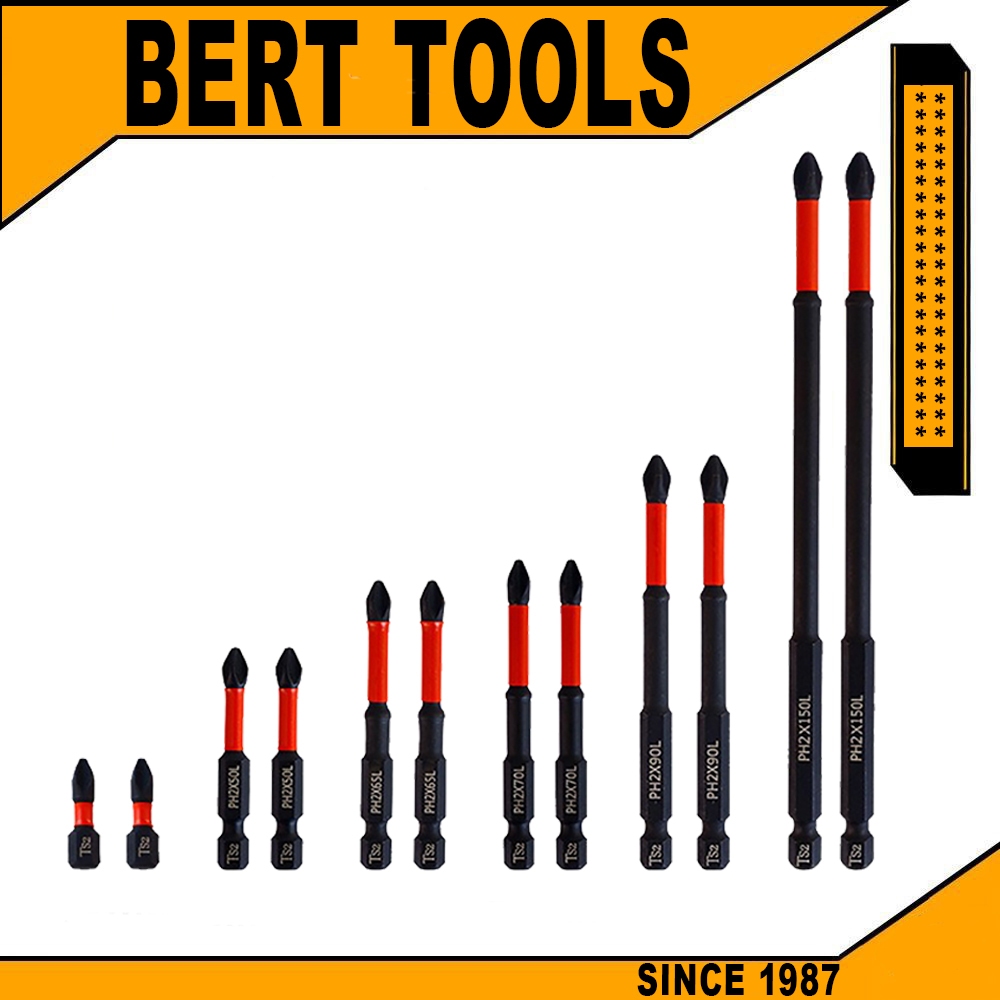 BERT | 12 ชิ้น หัวไขควงแม่เหล็ก ชุดดอกไขควงแม่เหล็ก ดอกไขควงแม่เหล็ก กันลื่น กันกระแทก