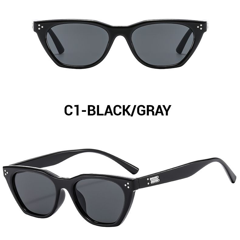 【บานพับโลหะ】แว่นกันแดดตาแมว ระดับไฮเอนด์ พร้อมกรอบสีดํา สไตล์วินเทจ สําหรับผู้หญิง - รูปที่ 4