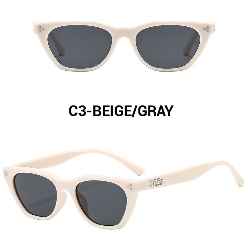 【บานพับโลหะ】แว่นกันแดดตาแมว ระดับไฮเอนด์ พร้อมกรอบสีดํา สไตล์วินเทจ สําหรับผู้หญิง - รูปที่ 6