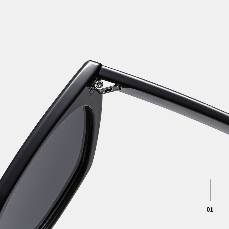【บานพับโลหะ】แว่นกันแดดตาแมว ระดับไฮเอนด์ พร้อมกรอบสีดํา สไตล์วินเทจ สําหรับผู้หญิง - รูปที่ 7