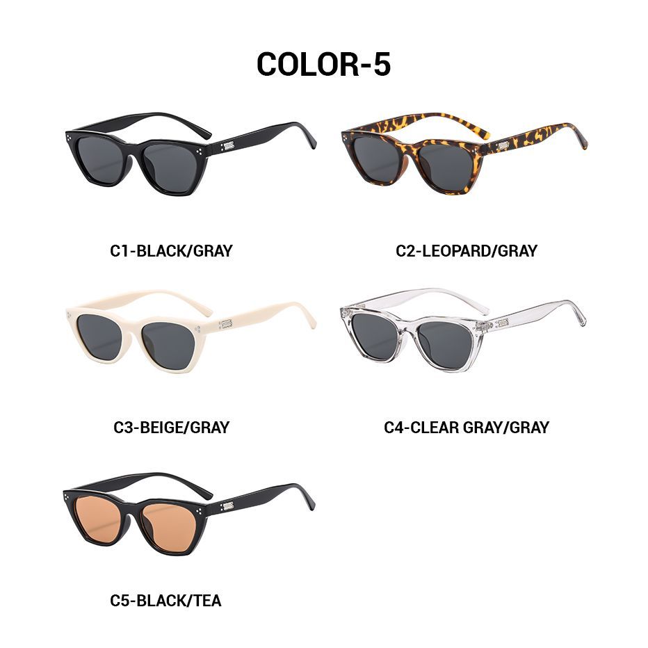 【บานพับโลหะ】แว่นกันแดดตาแมว ระดับไฮเอนด์ พร้อมกรอบสีดํา สไตล์วินเทจ สําหรับผู้หญิง - รูปที่ 3